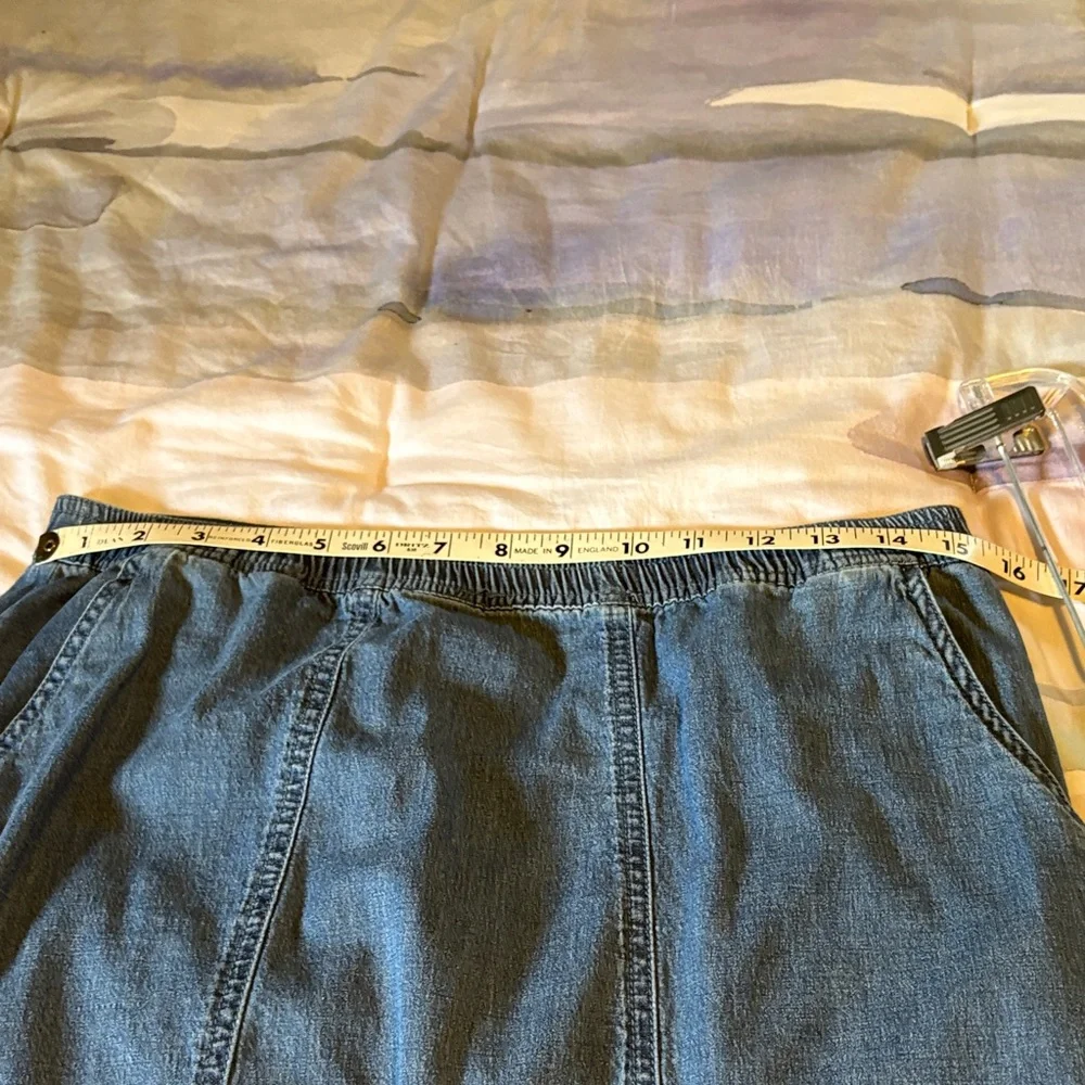 Classic Blue A-Line Denim Skirt - Picture 4 of 5